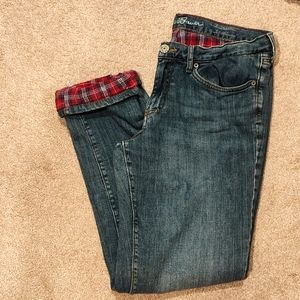 Eddie Bauer Women's Lined Boyfriend Jeans Size 8